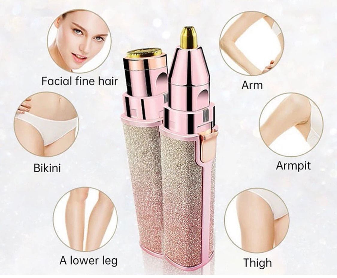 Glitter Eyebrow Trimmer, 2 In 1 Electric Eyebrow Trimmer, Makeup Painless Eyebrow Epilator, Body Shaver Razor, Portable Facial Body Hair Remover Glitter Eyebrow Trimmer, 2 In 1 Electric Eyebrow Trimmer, Makeup Painless Eyebrow Epilator, Body Shaver Razor, Portable Facial Body Hair Remover
